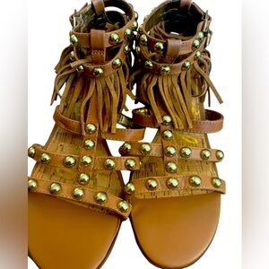 Sam Edelman fringed, beaded ankle boots